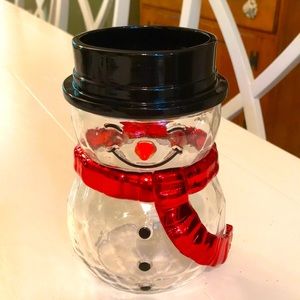 NWT BBW White Barn Single Wick Snowman Holder